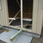 Bracing and wheels for 10x12 on slab Muskego